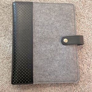 Kikki K planner felt grey and black